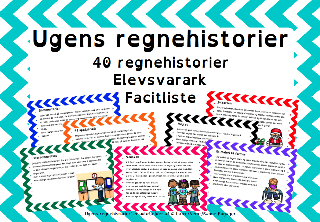 Ugens regnehistorier - 40 stk.