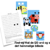 6 stk. "Mal og Se"-opgaver - med de 120 ord
