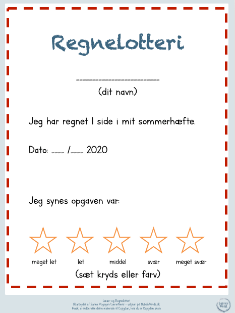 Læse- og Regnelotteri 2020 - Billede 3