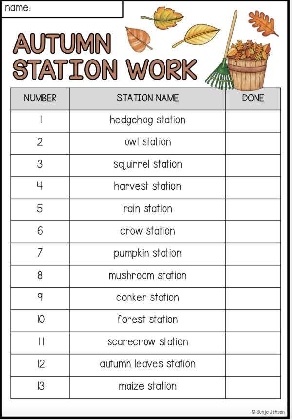 MATERIALESAMLING "AUTUMN" | stationsarbejde og spil til engelskundervisningen - Image 19