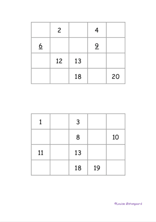 Bingo - talområde - Bubbleminds