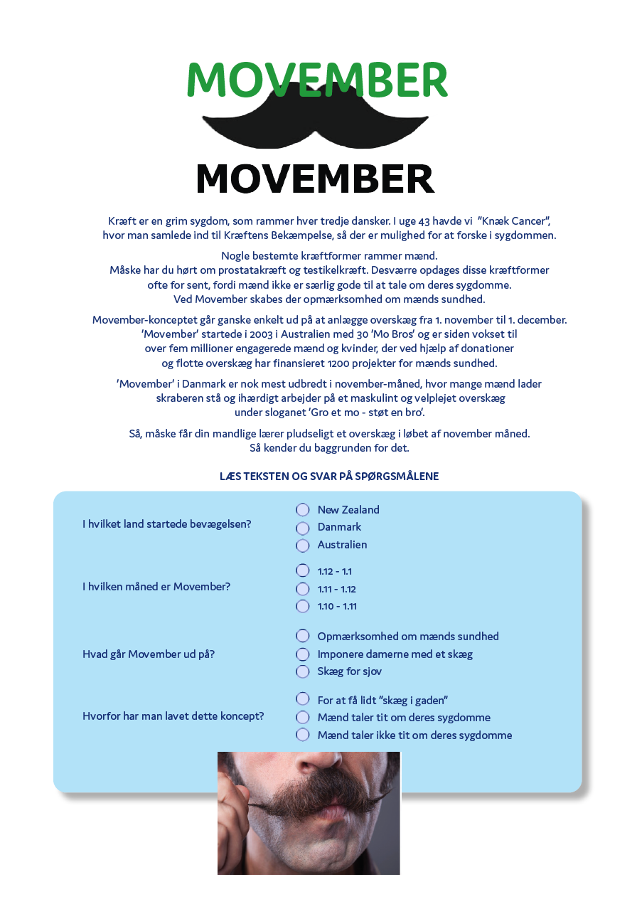 Månedsopgave November Skrivbar - Billede 2