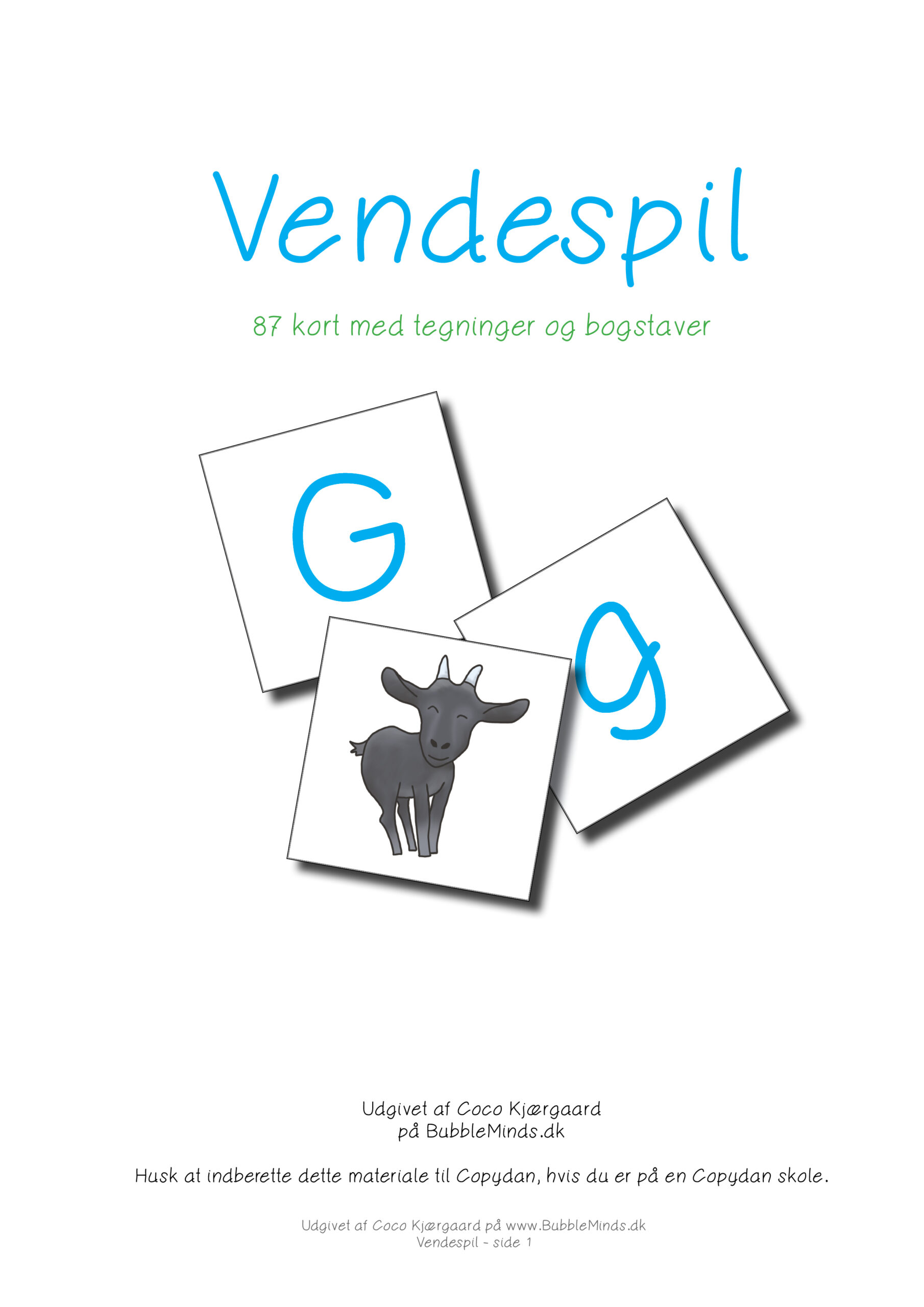 Vendespil med bogstaver og billedkort - Billede 2