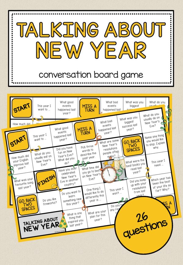 New Year Conversation Board Game Bubbleminds