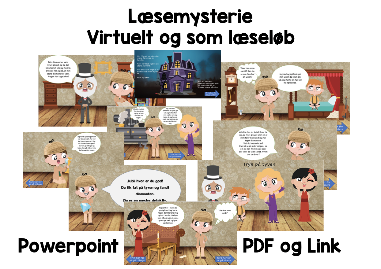 Læsemysterie - Virtuel og læseløb (indskoling)