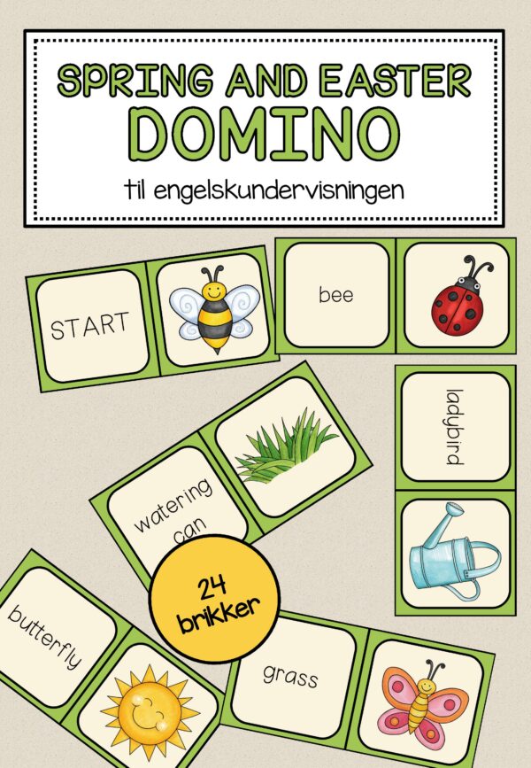 Spring and Easter Domino Game | Vocabulary | Engelsk/English