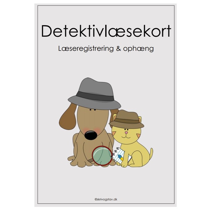 Detektivlæsekort, læseregistrering og ophæng (minutter)
