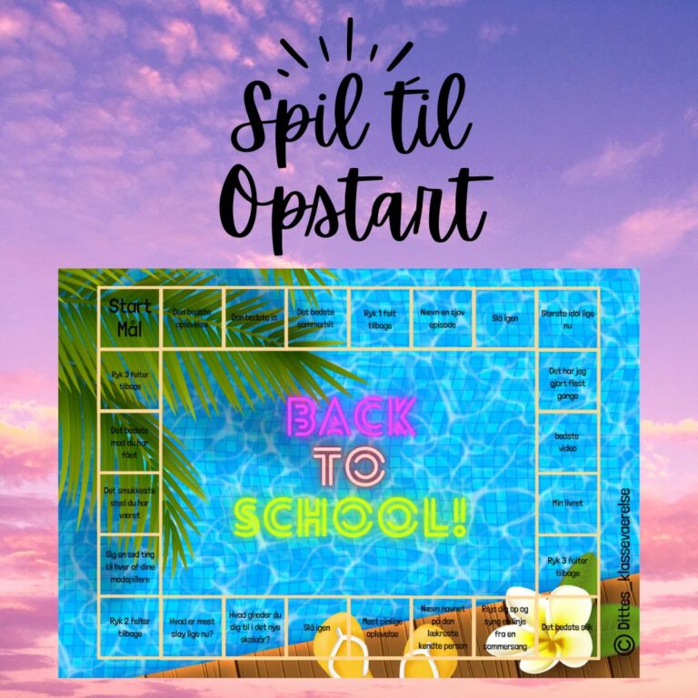Spil til udskoling – Back to school