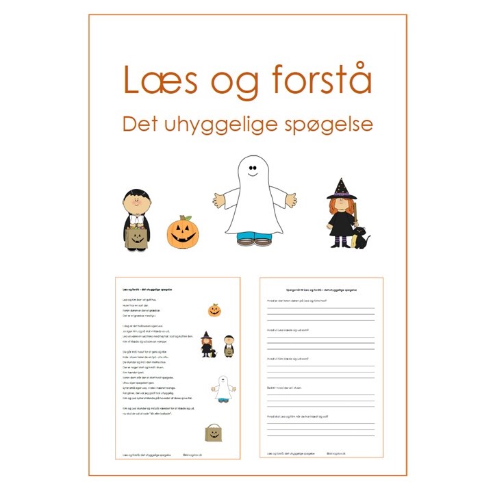 Læs og forstå: Det uhyggelige spøgelse (en halloween historie)