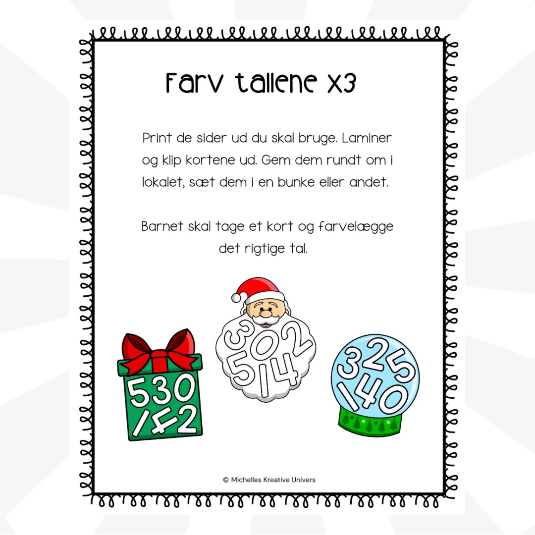 Farv tallene: Jul - Billede 3
