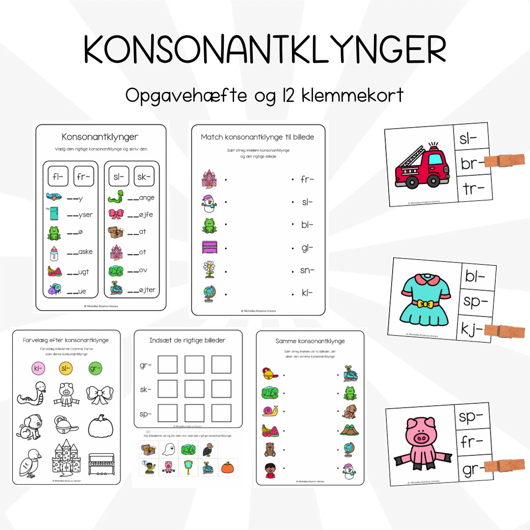 Konsonantklynger opgavehæfte