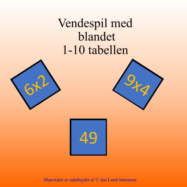 Vendespil (1-10 tabellen), blandet