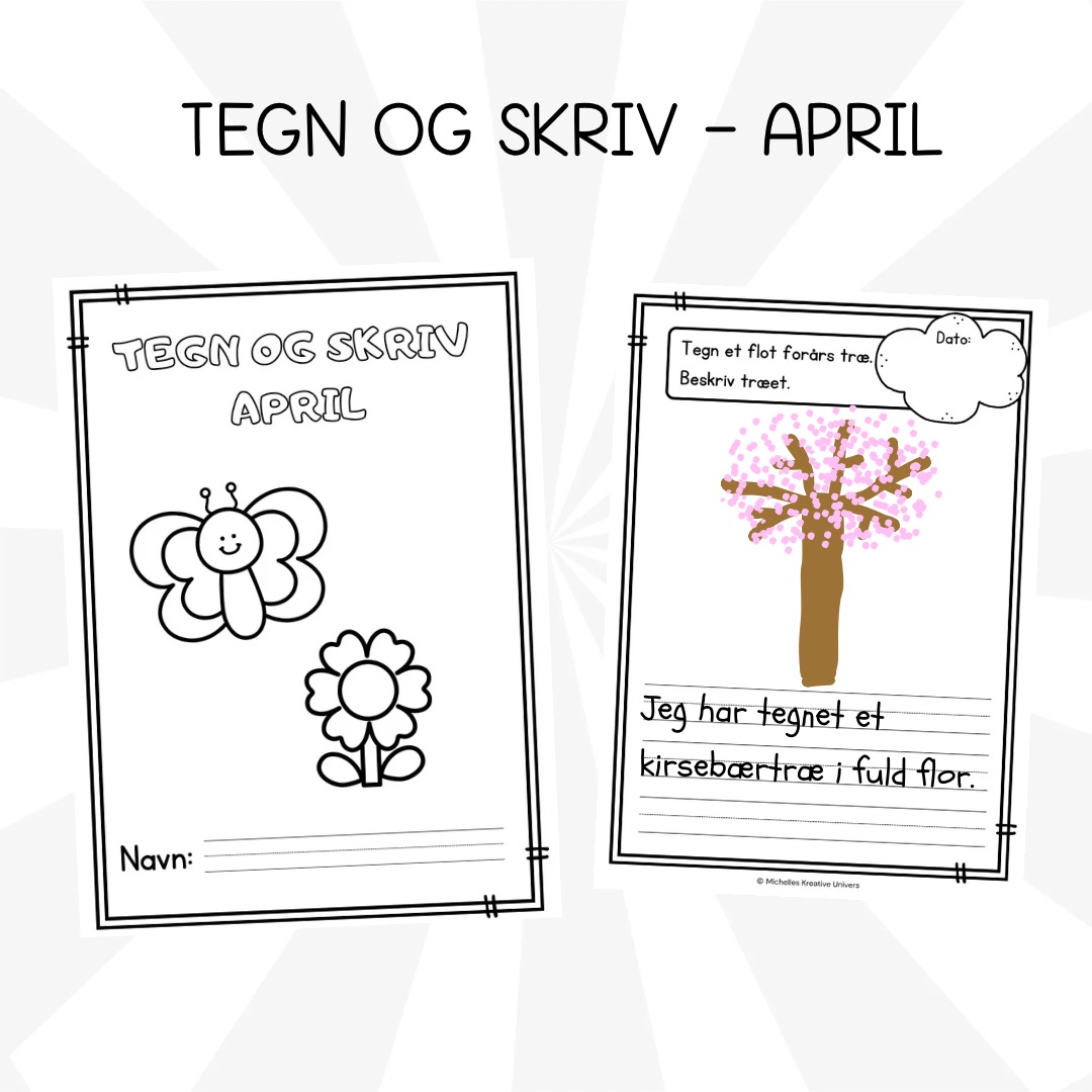Tegn og skriv - April