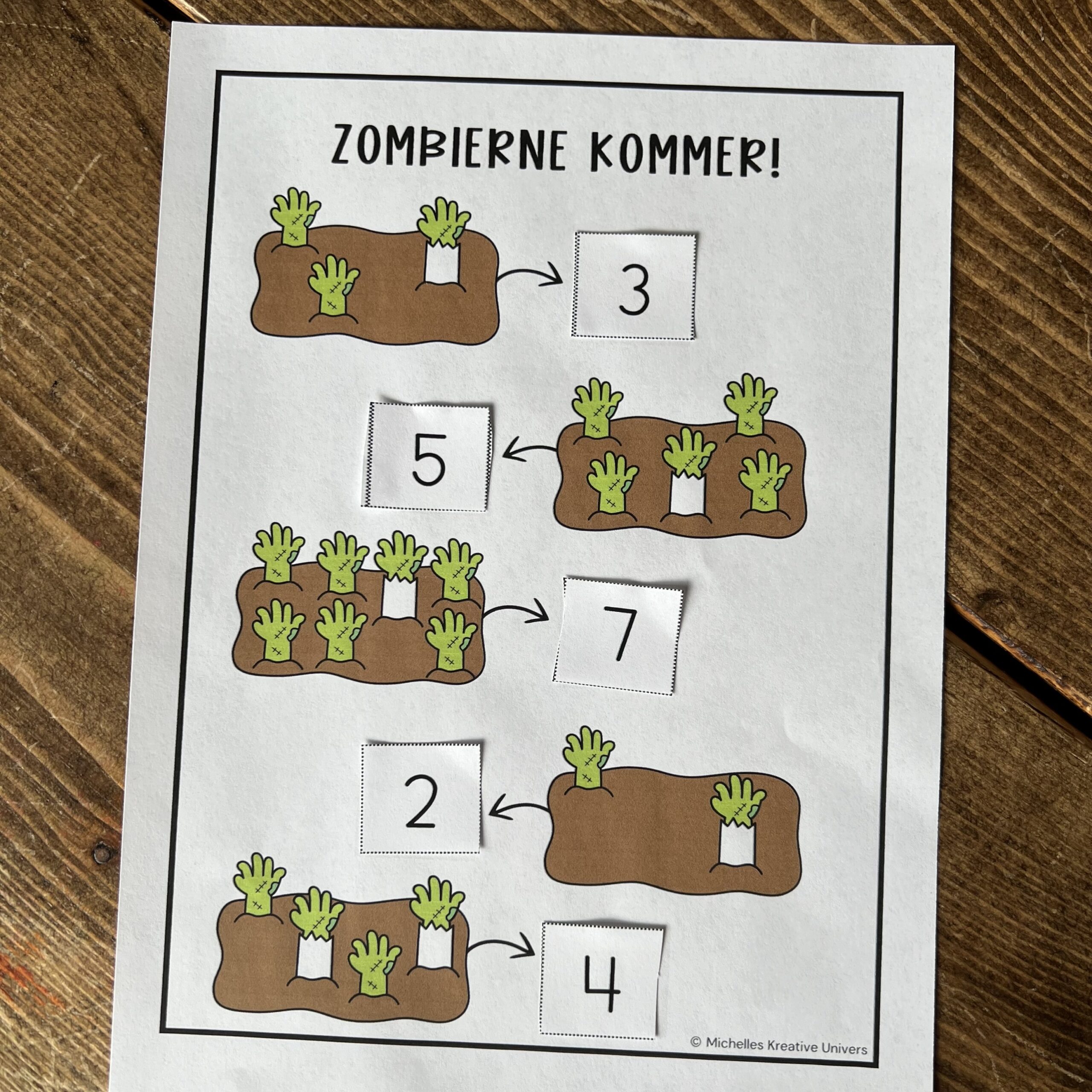 Mini aktivitets pakke: Zombie - Billede 4