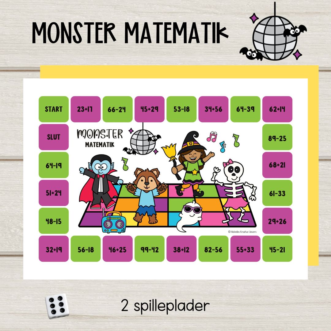 Monster matematik spilleplader