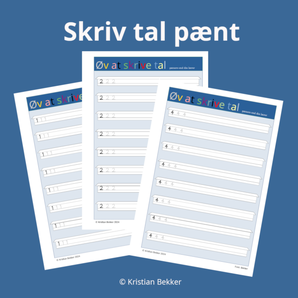 Skriv pænt - tal 0 til 9