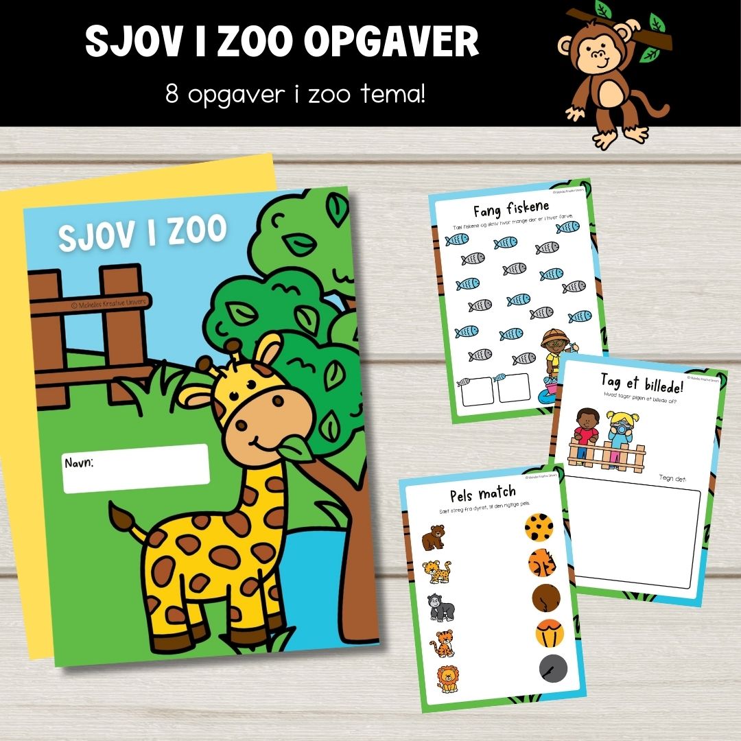 Sjov i zoo opgavehæfte