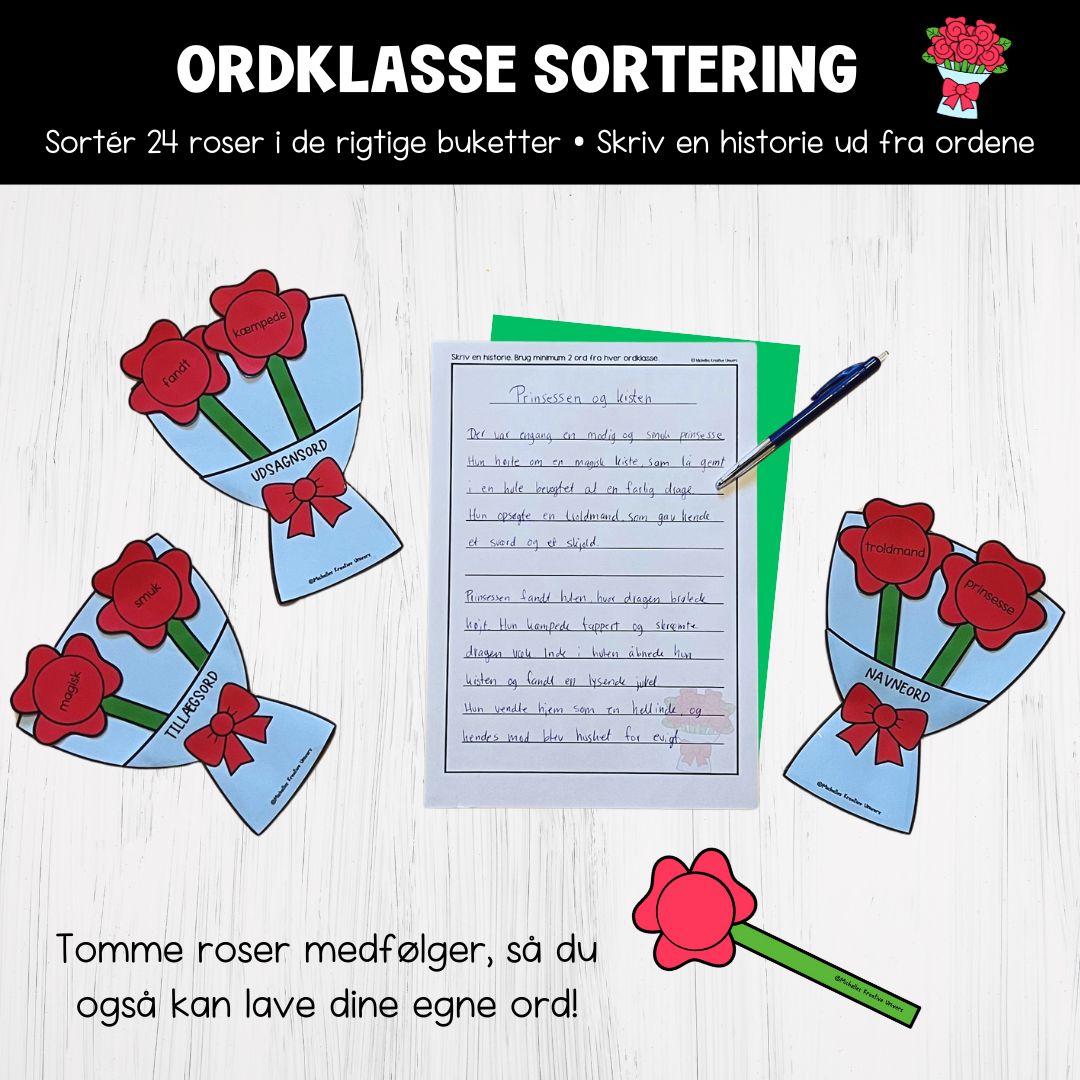 Ordklasse sortering + historie skrivning