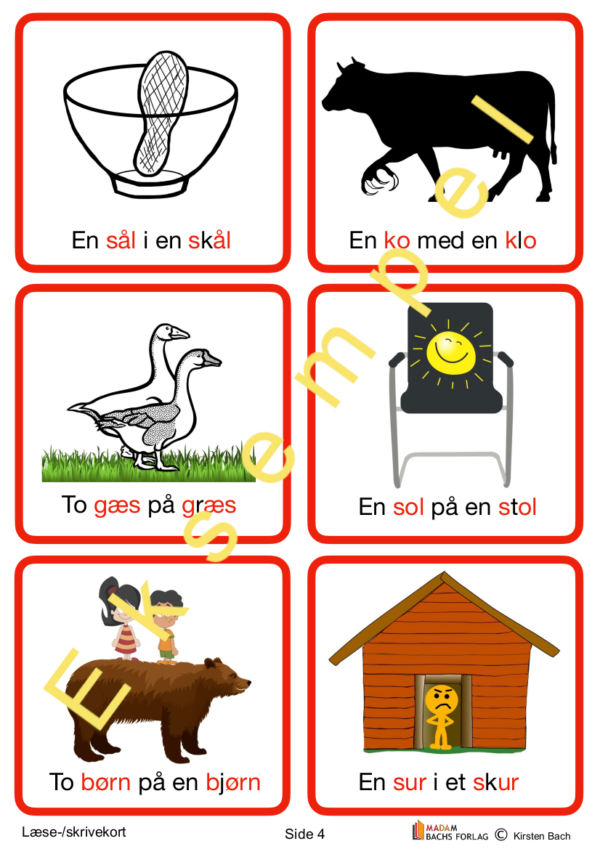 Læse-/skrivekort med fokus på konsonantfølger - Image 3