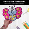 Matematik krea aktivitet: Subtraktion sommerfugl