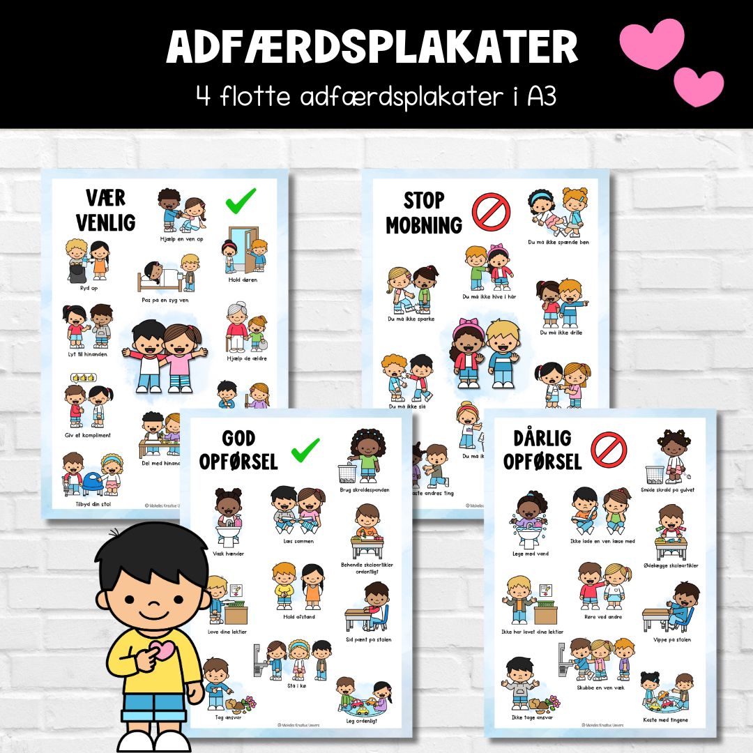 Adfærdsplakater i A3