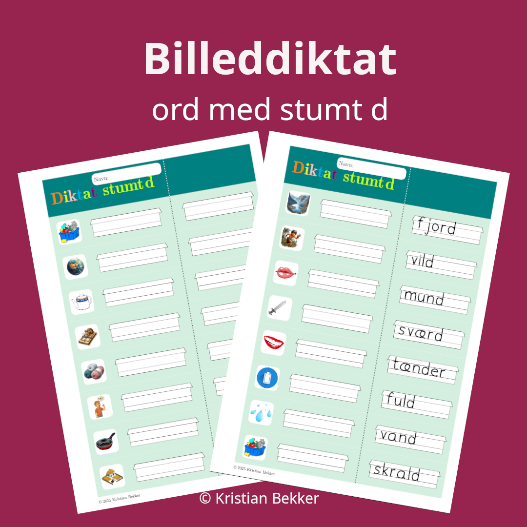 Diktat med billeder (stumt d) - Billede 2