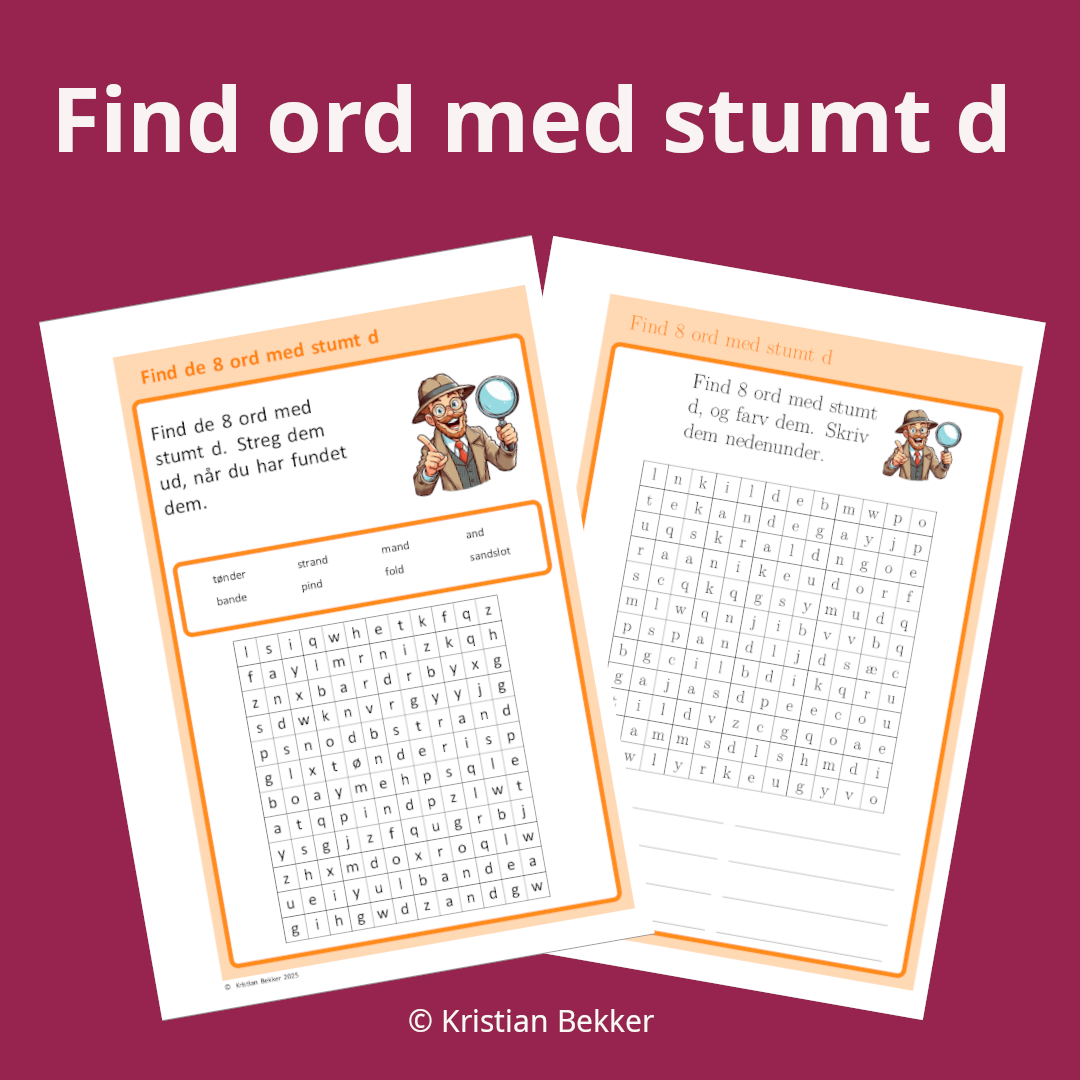 Find ord med stumt d - Billede 2