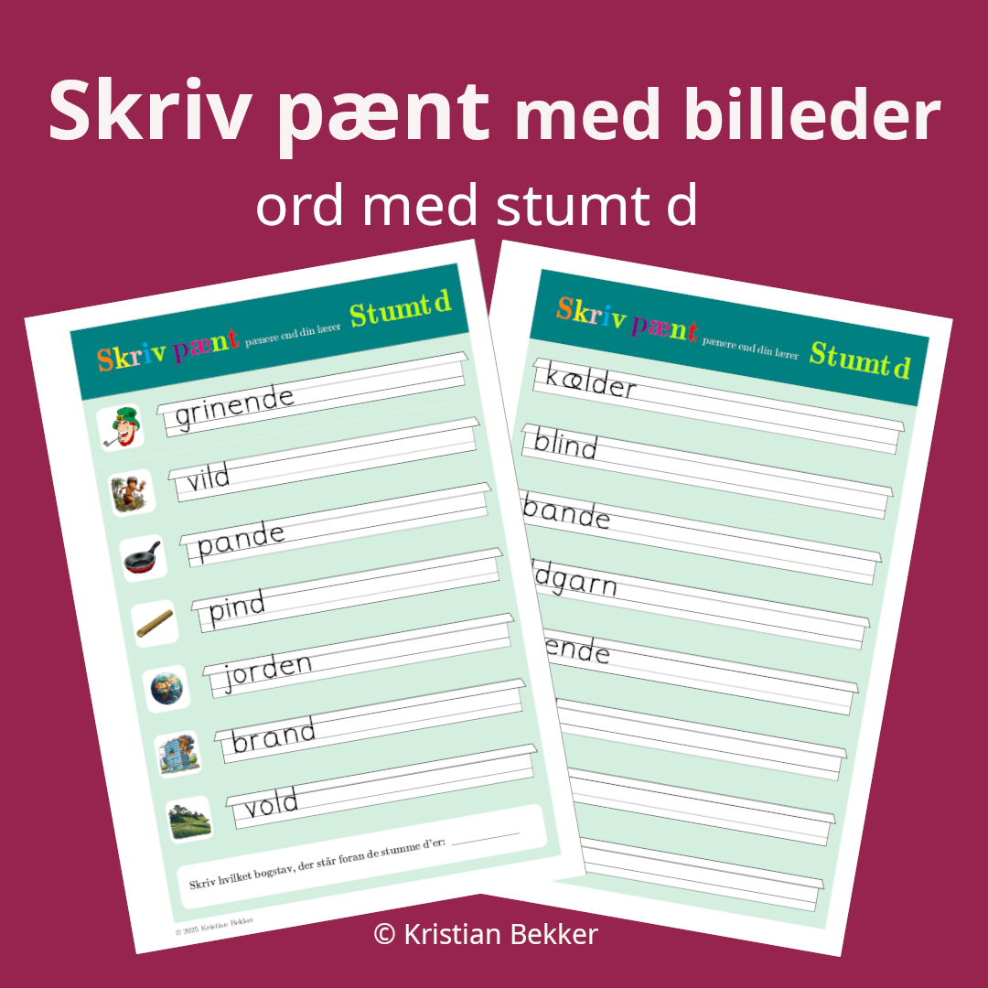 Skriv pænt med billeder (stumt d) - Billede 2
