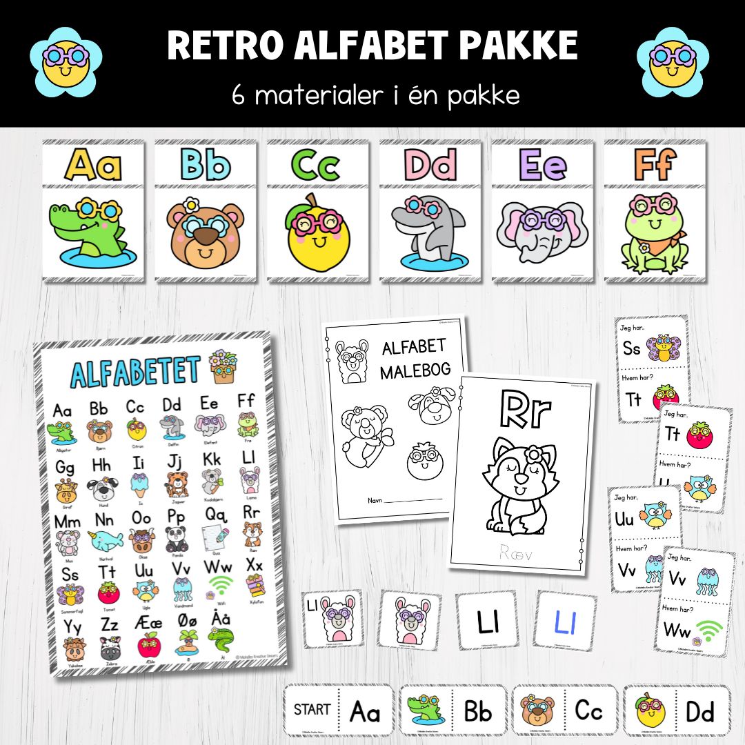 Retro alfabet-pakke