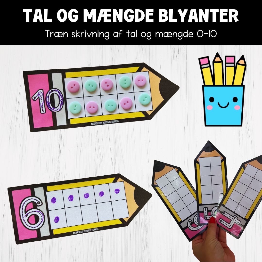Tal og mængde blyanter