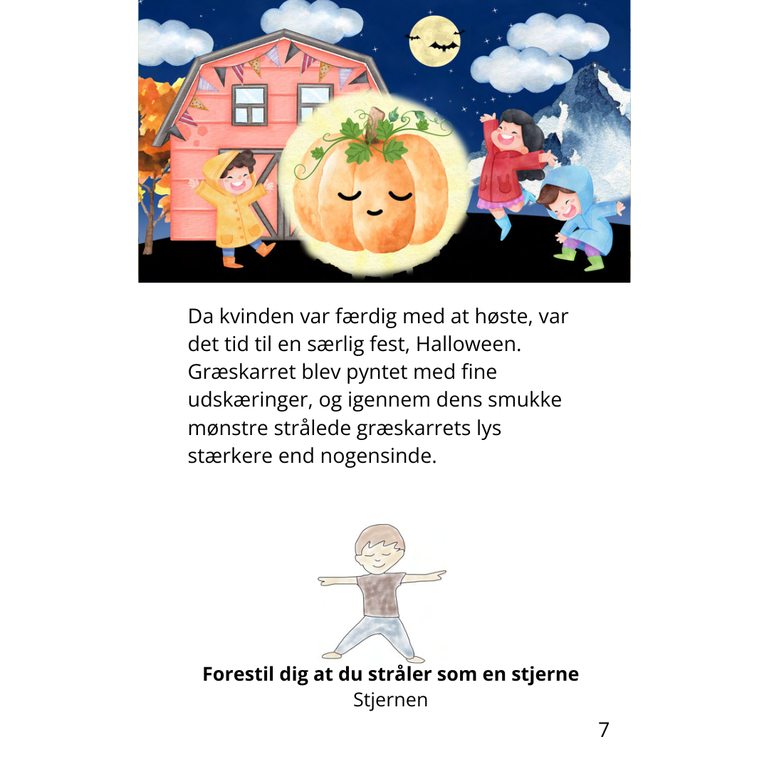 Halloween - det magiske græskar en fortælling med børneyogaøvelser - Billede 4