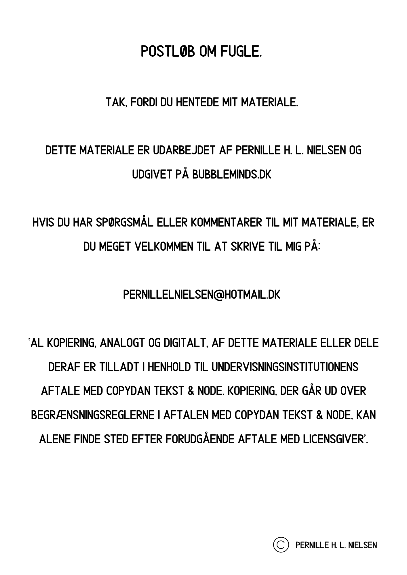 Postløb - fugle - Billede 2