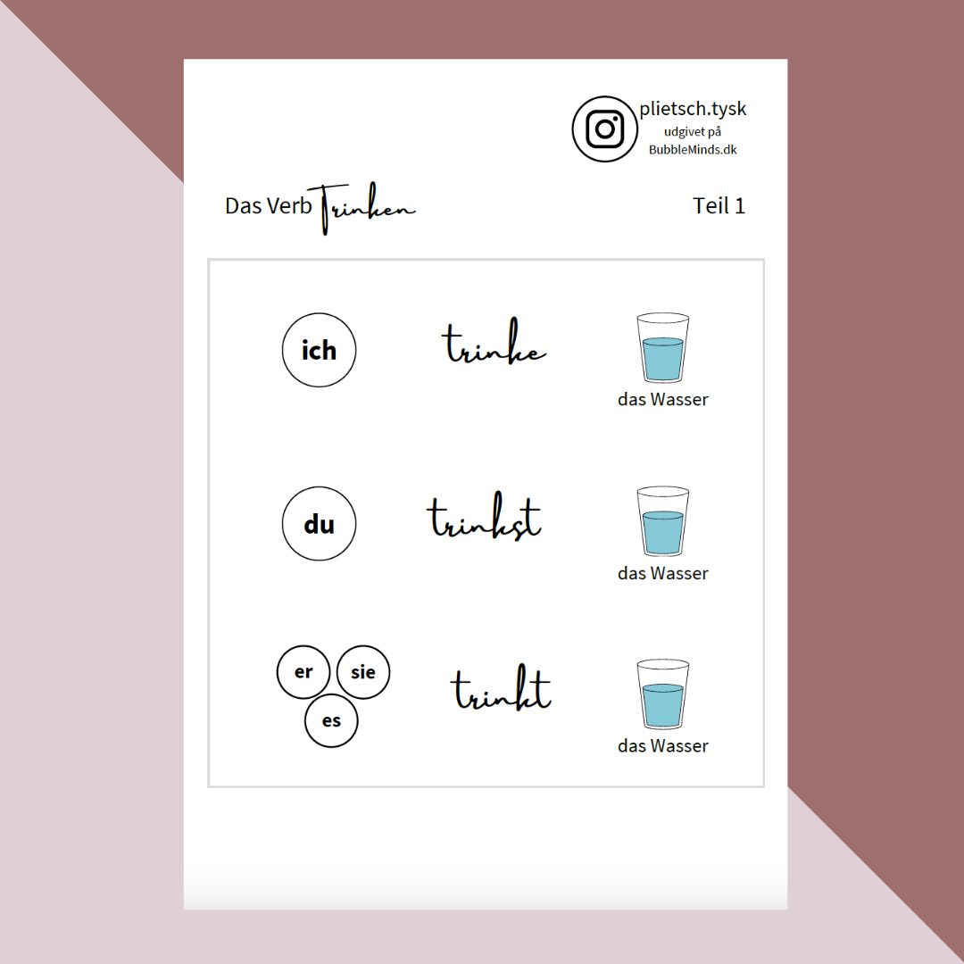 TYSK ORDFORRÅD Verb trinken