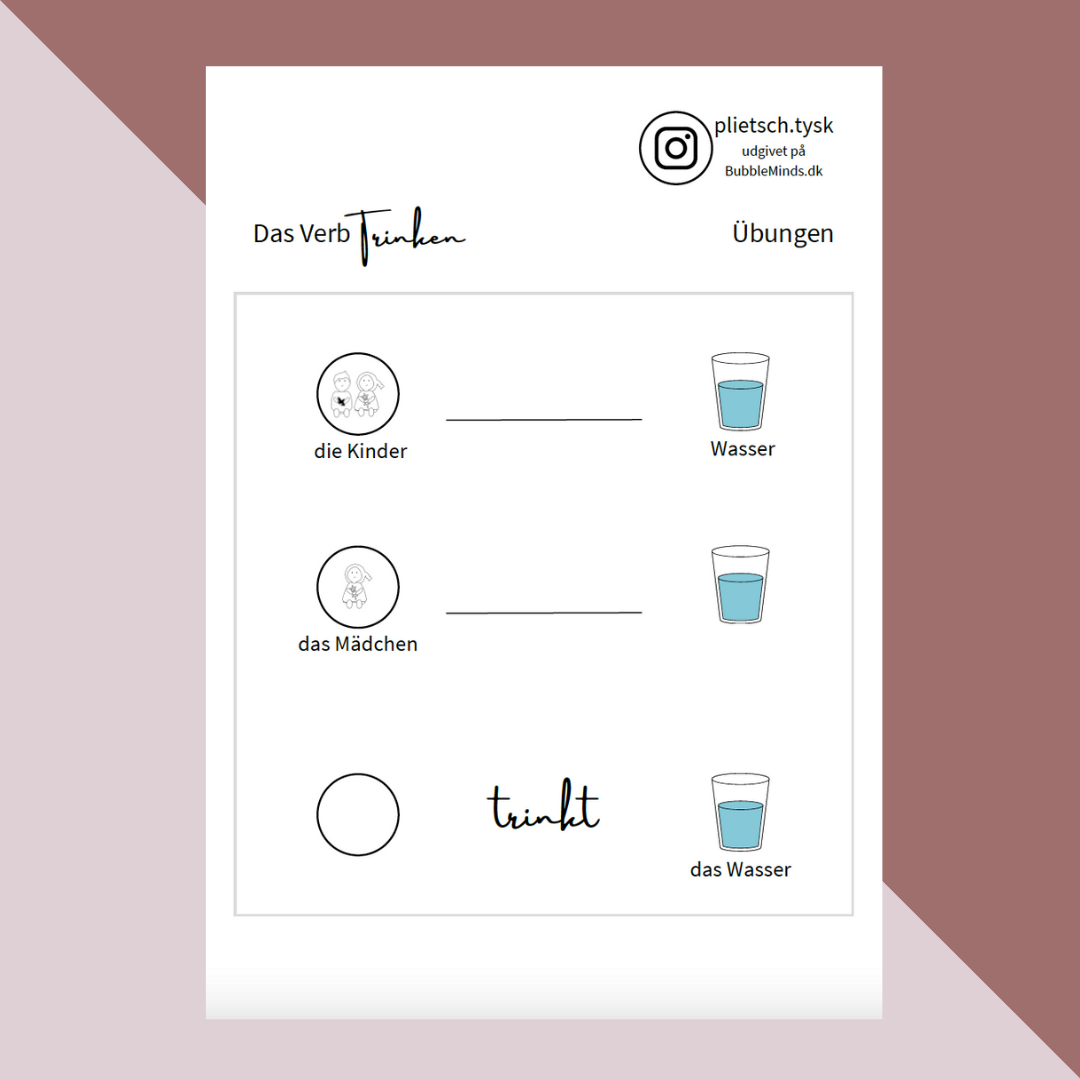 TYSK ORDFORRÅD Verb trinken - Billede 3
