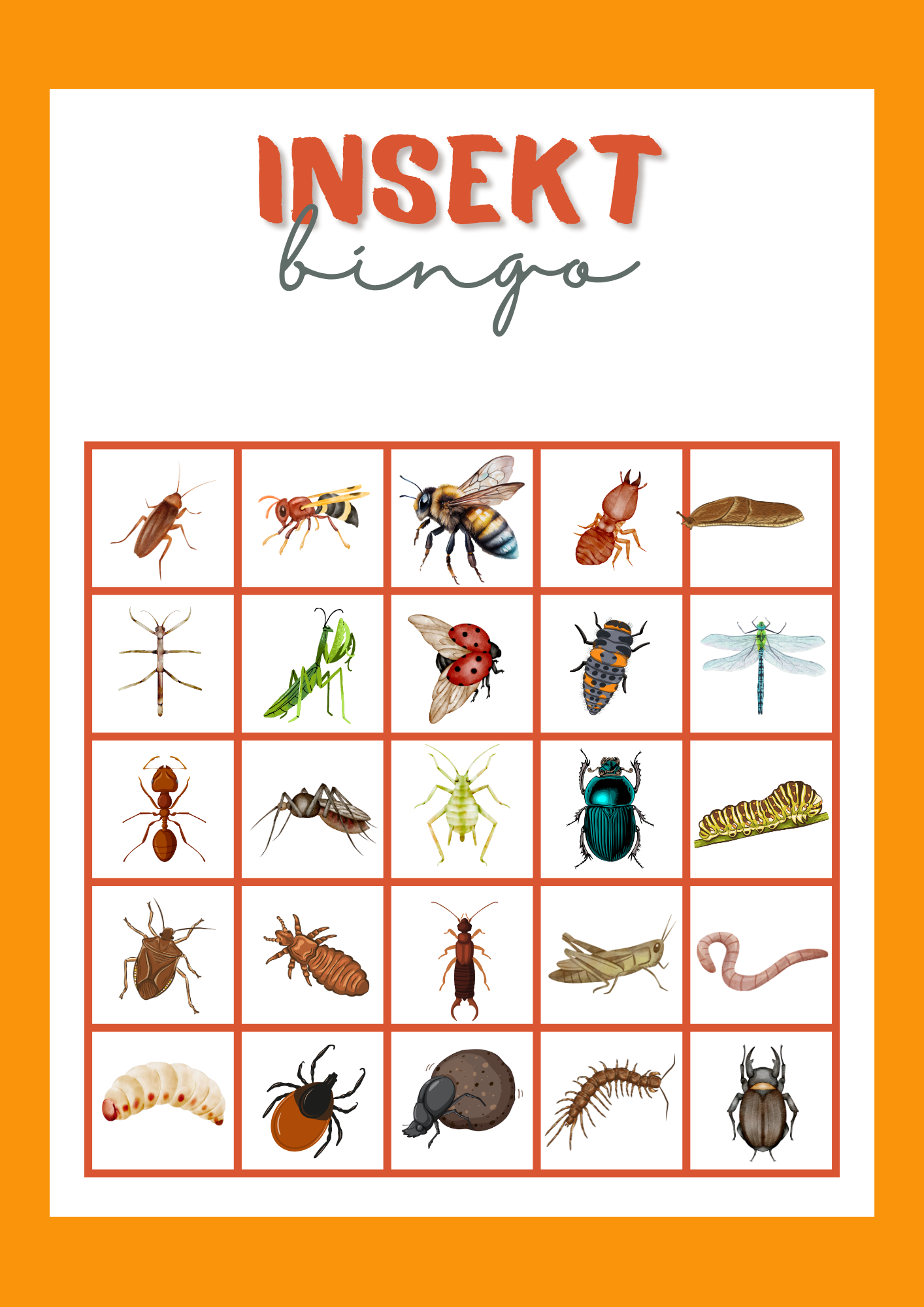 Insektbingo - Billede 6