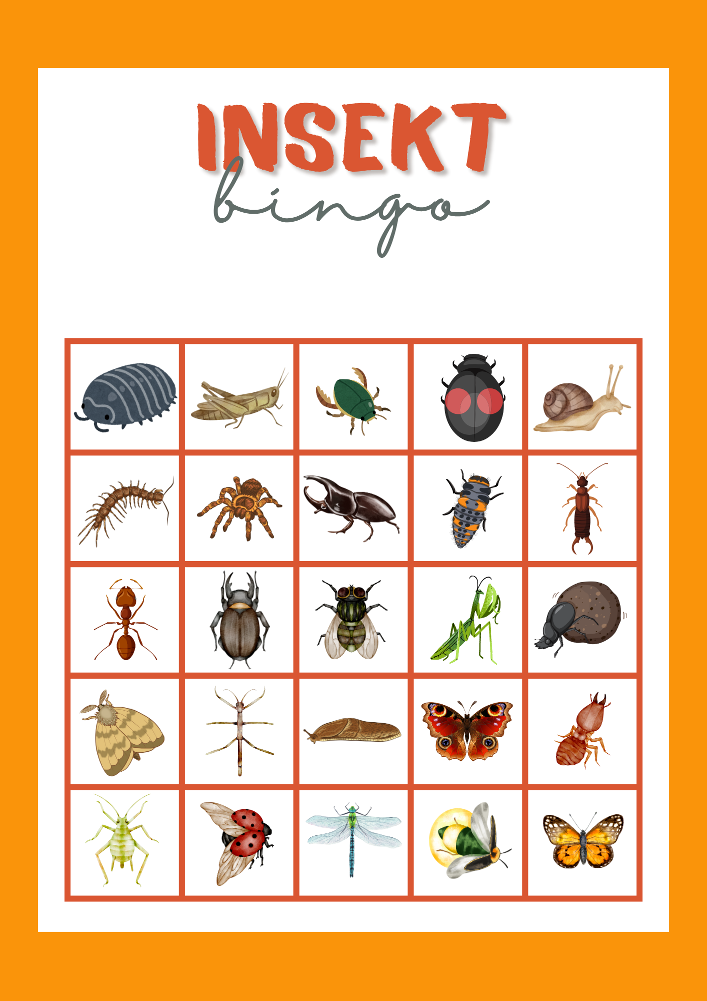 Insektbingo - Billede 4