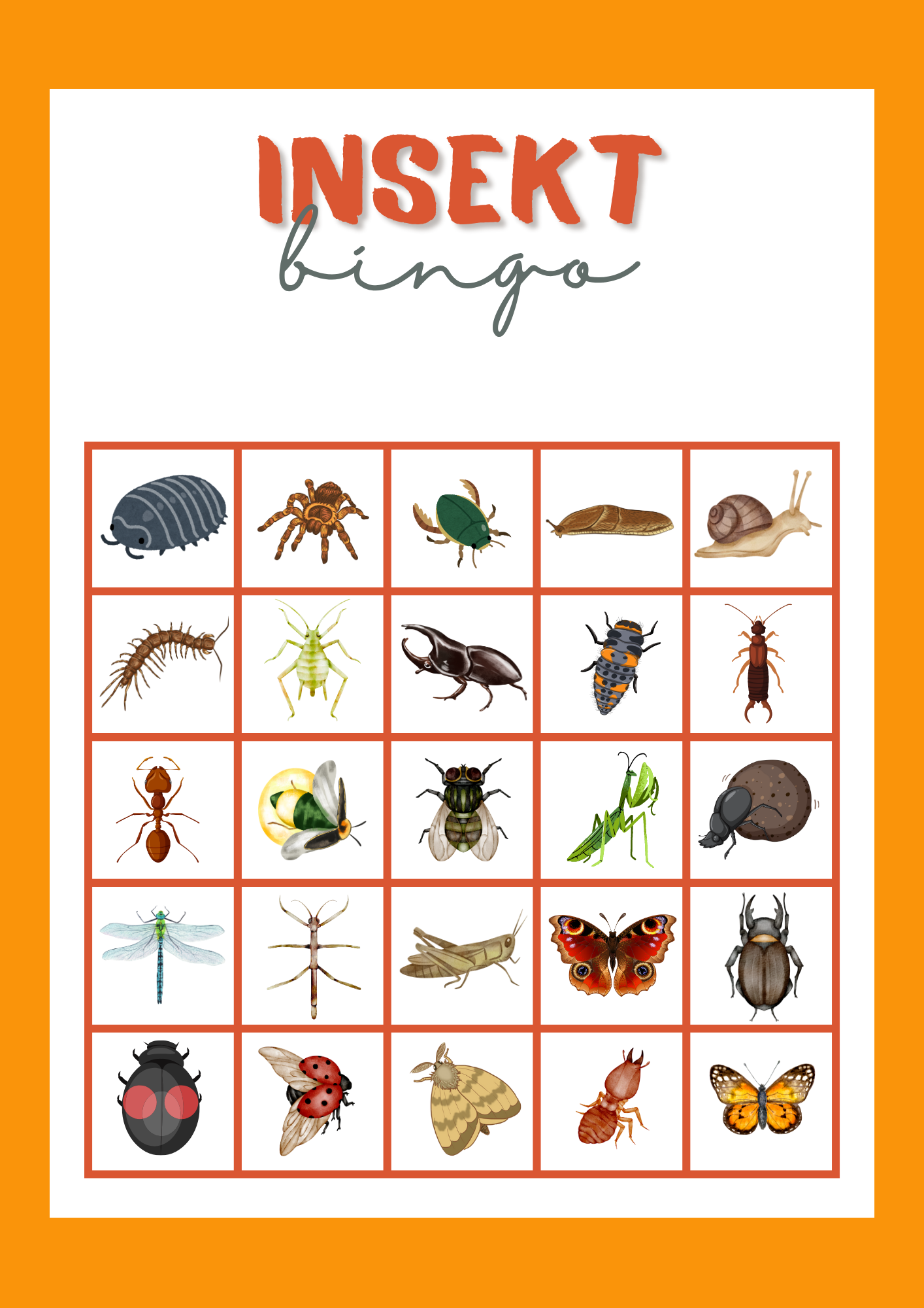 Insektbingo - Billede 5