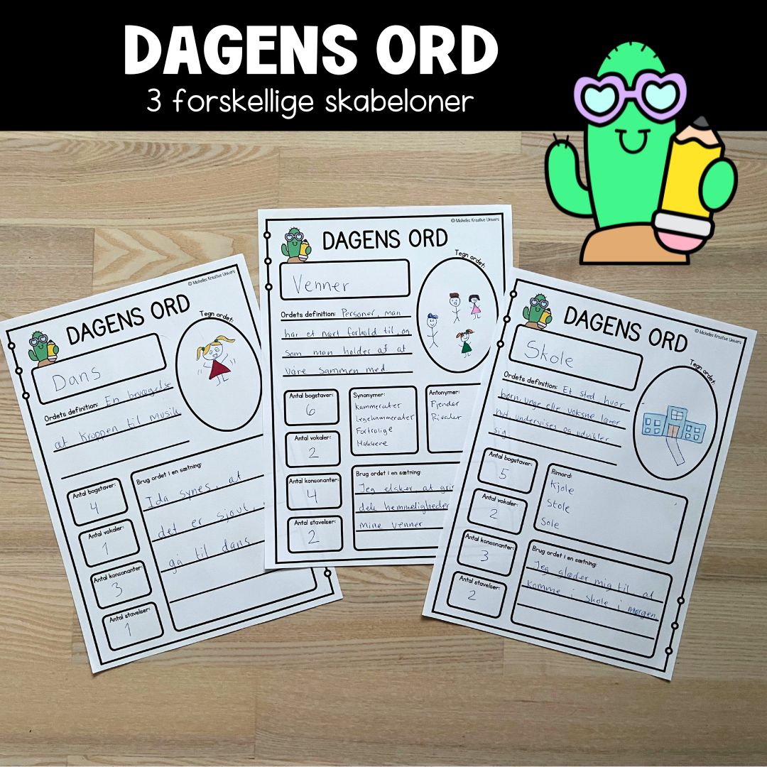 Dagens ord skabeloner