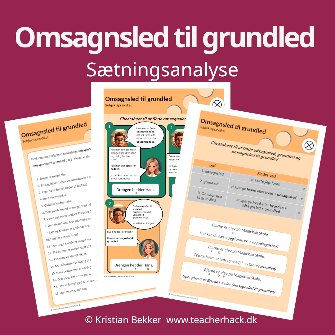 Omsagnsled til grundled (sætningsanalyse) - Billede 2