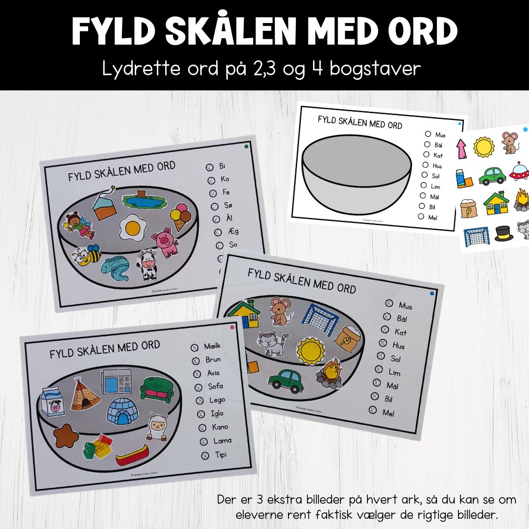 Fyld skålen med ord