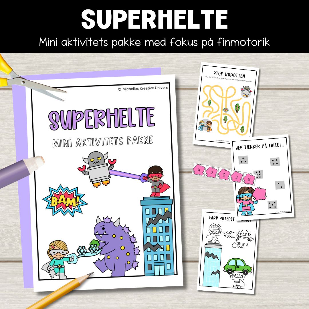 Mini aktivitetspakke: Superhelte