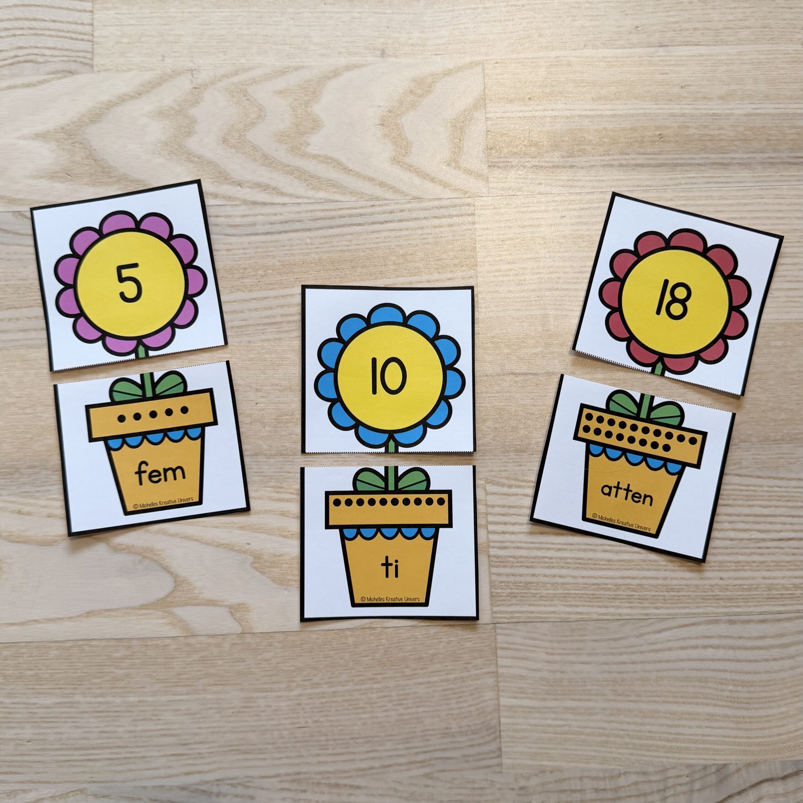 Blomster tal match - Billede 4
