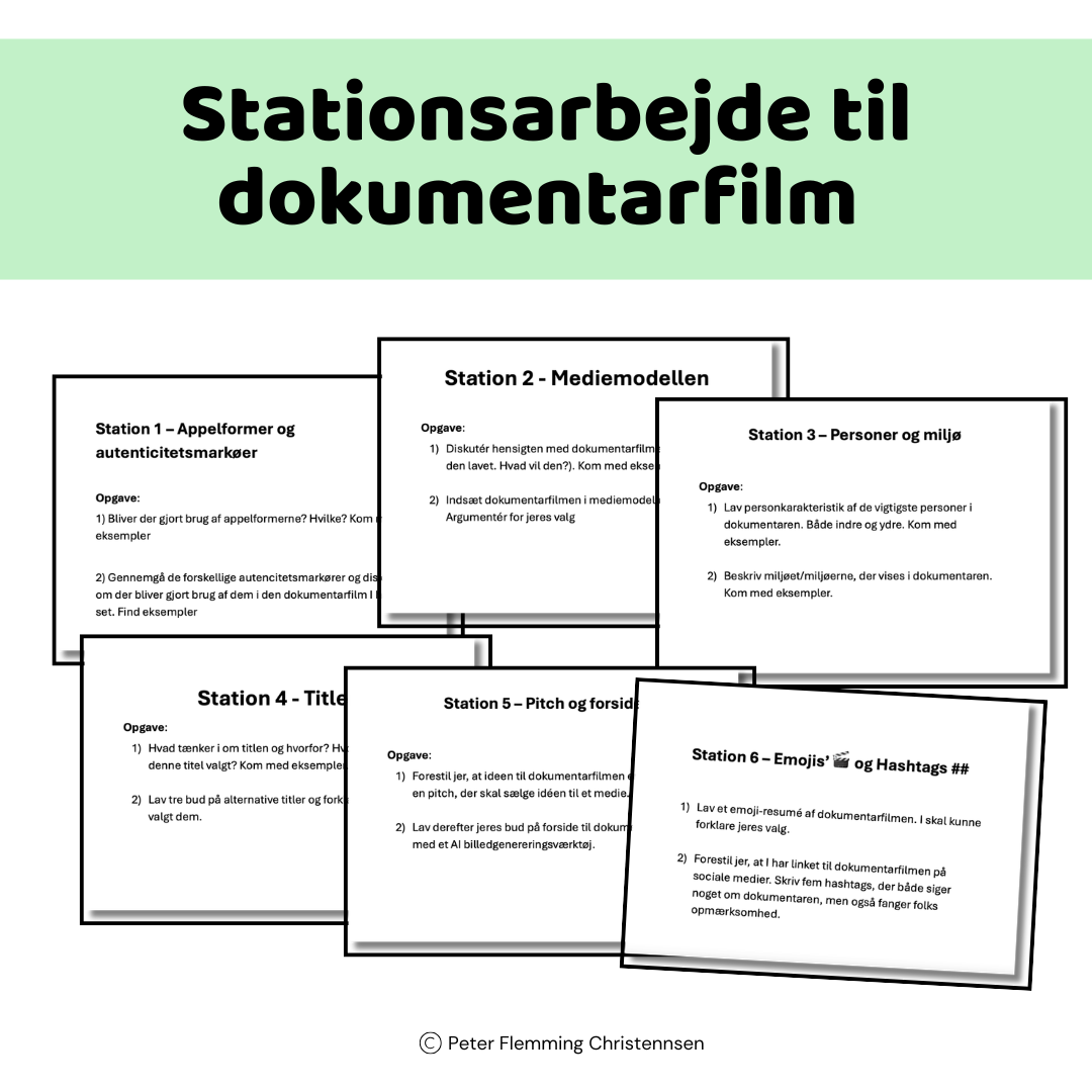 Dokumentarfilm - Seks stationer til emnet "Dokumentarfilm"