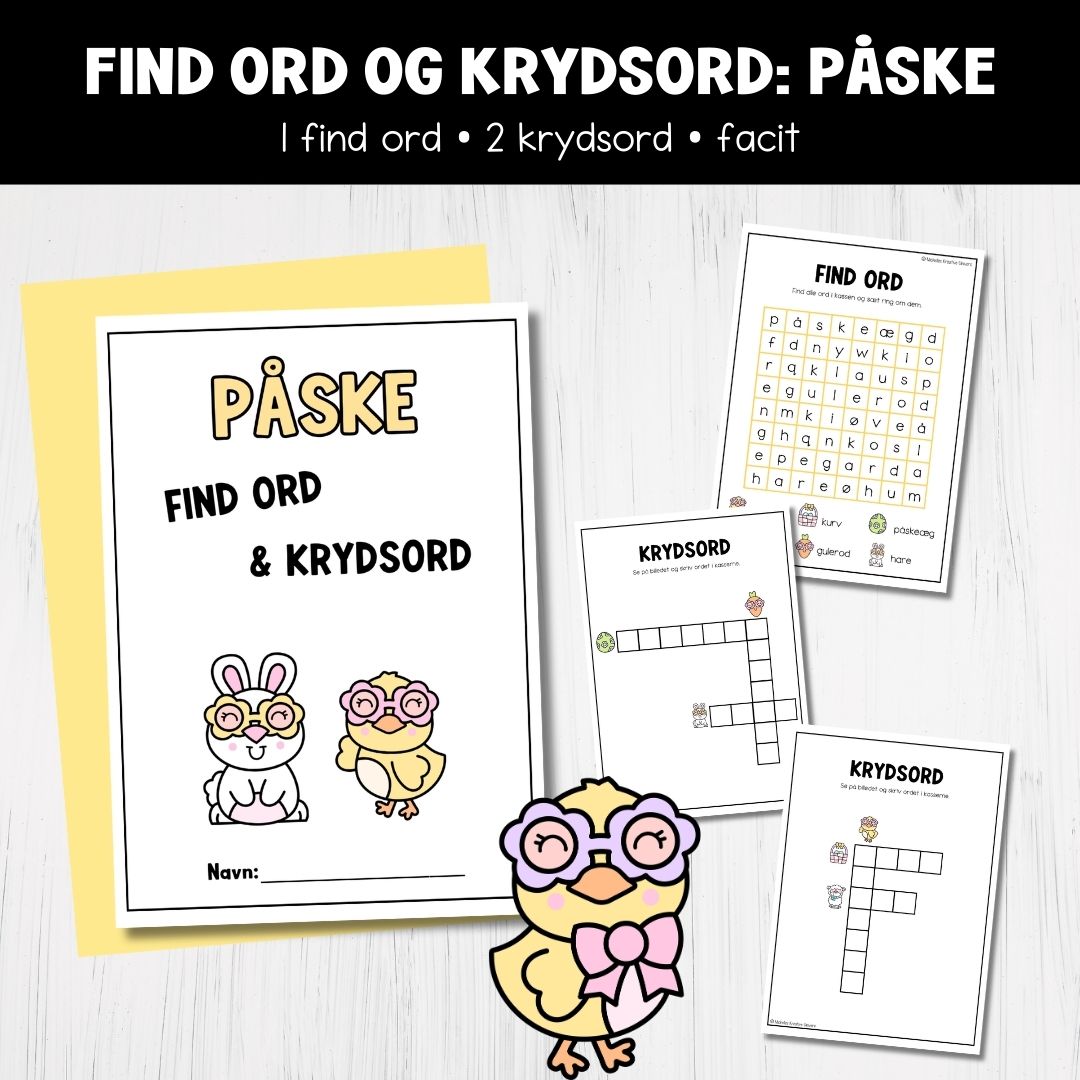 Find ord og krydsord: Påske