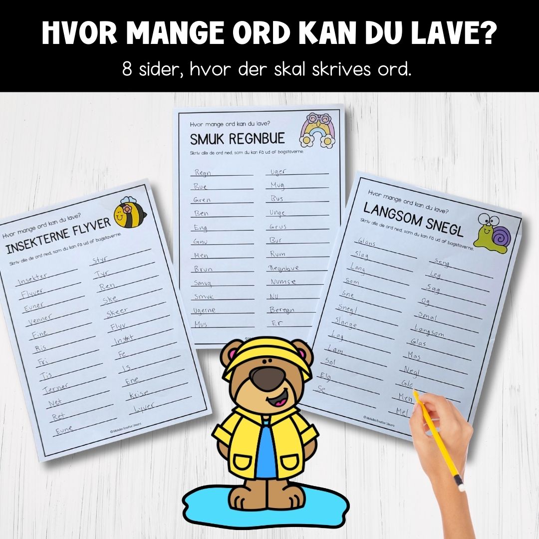 Hvor mange ord kan du lave? Forårsversion