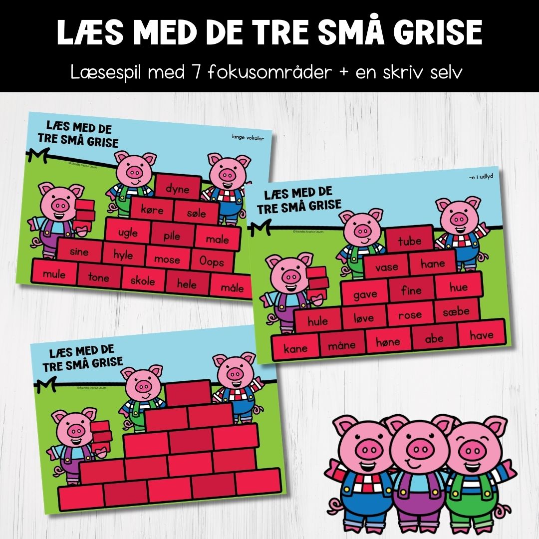 Læs med de tre små grise