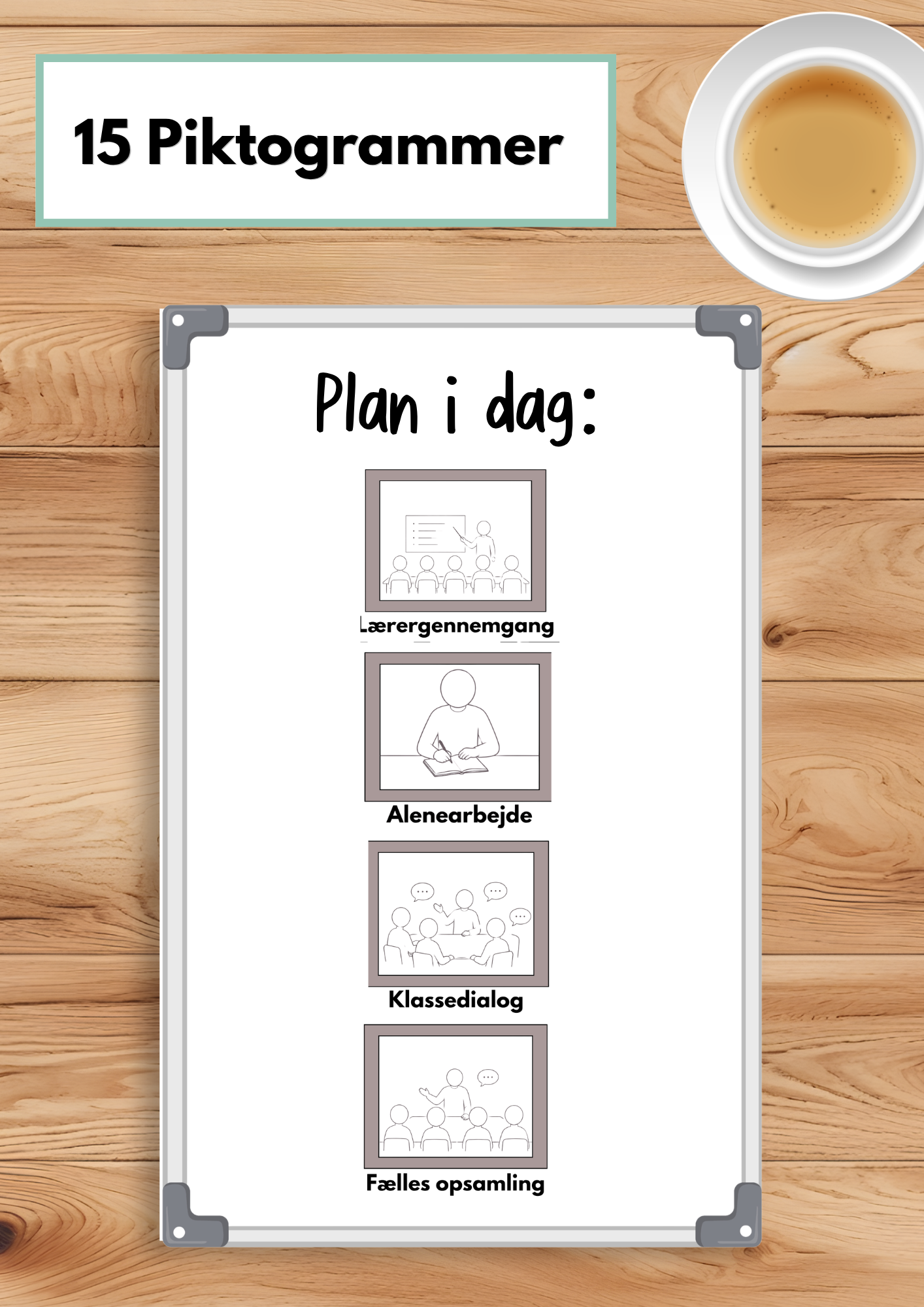 Minimalistiske klassepiktogrammer til print