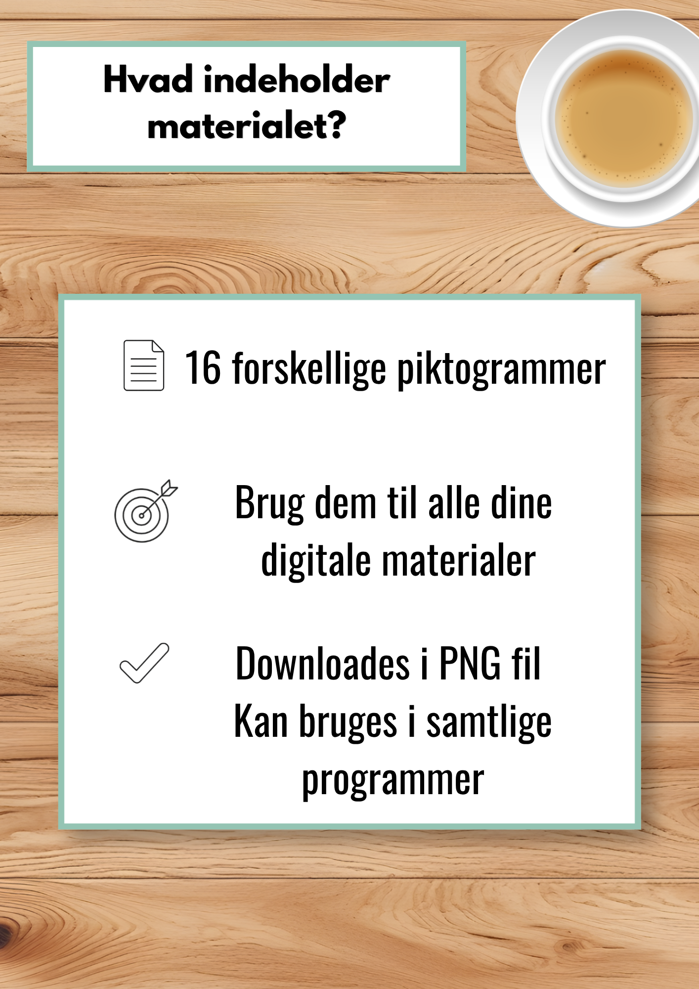 Piktogrammer 16 stk. til digitalt brug – visuelle ikoner til undervisning og læringsmaterialer - Billede 5