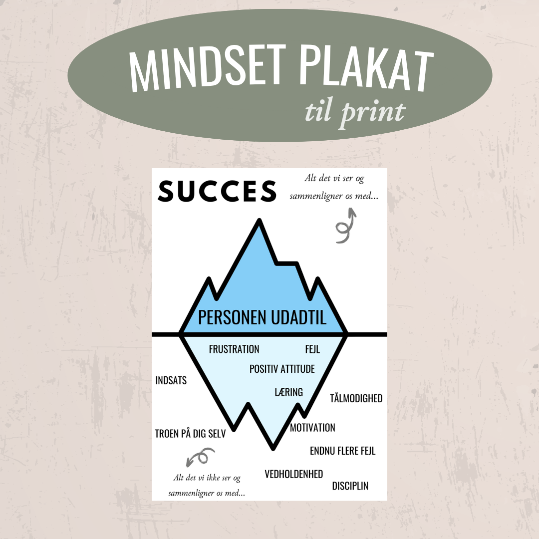 Isbjerg plakat i minimalistisk design