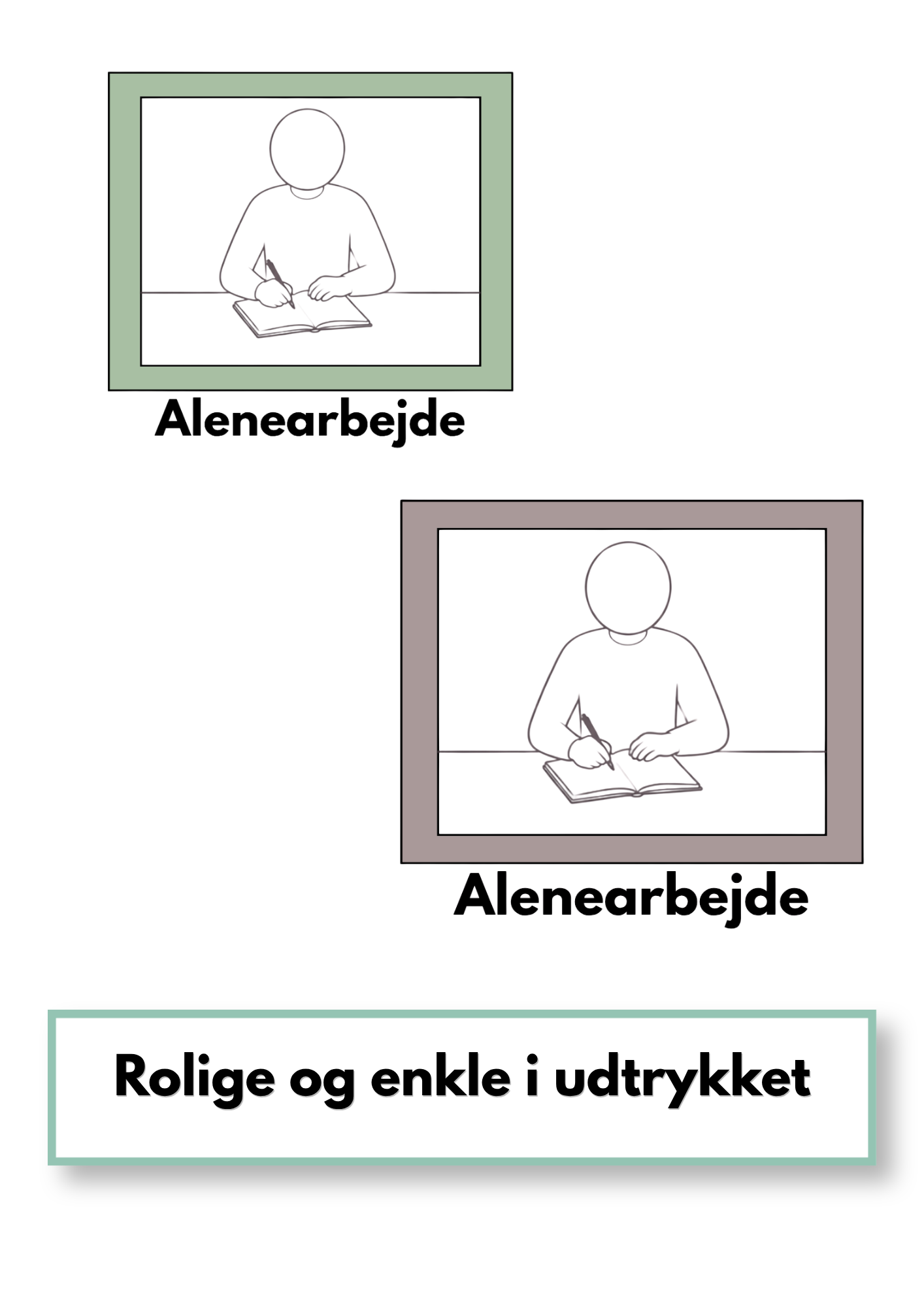 Minimalistiske klassepiktogrammer til print - Billede 4